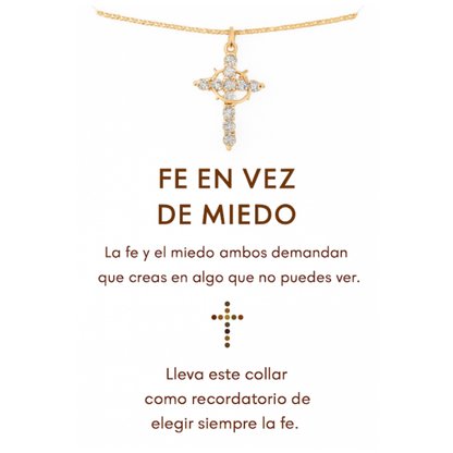 Collar Cruz con Corona Giratoria